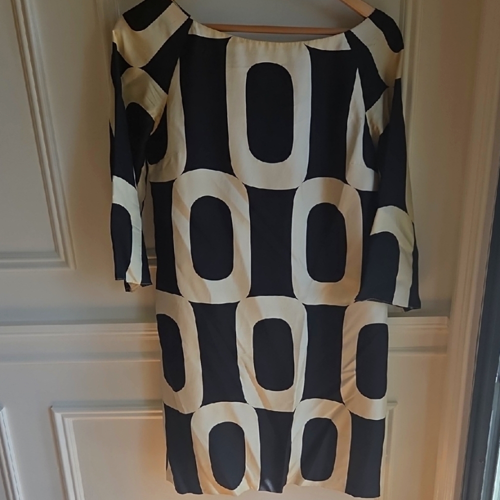 Elegant Black and Cream Dress